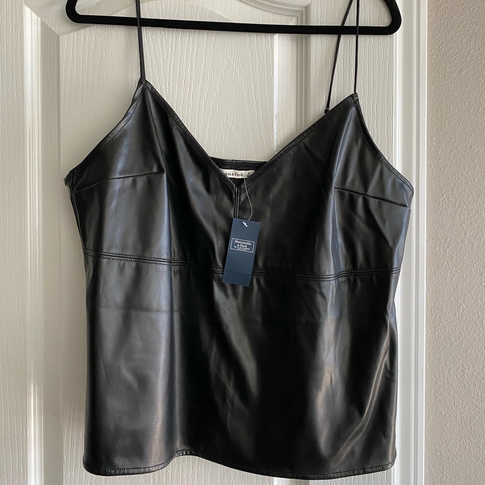 Abercrombie and Fitch vegan leather top size XL